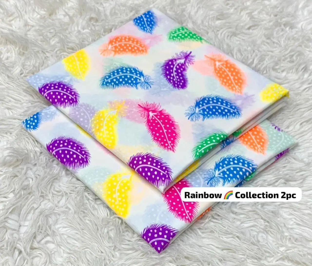 Rainbow 2 Piece Printed Lawn Suit Trendy Summer Collection - Image 11