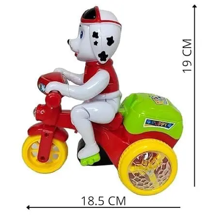 Battery Operated Puppy Happy Motorcycle Toy with Lights - Image 3