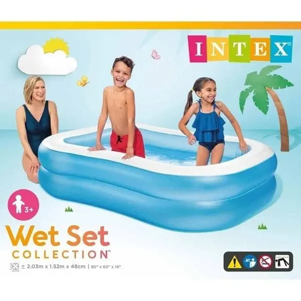 Intex Swim Center Family Swimming Pool 6.5ft x 5ft Inflatable Pool - Image 2