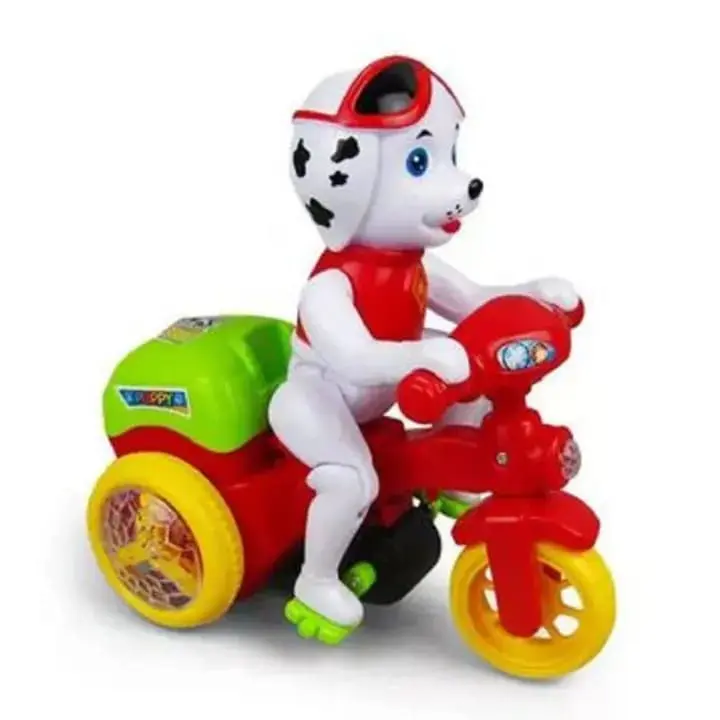 Battery Operated Puppy Happy Motorcycle Toy with Lights