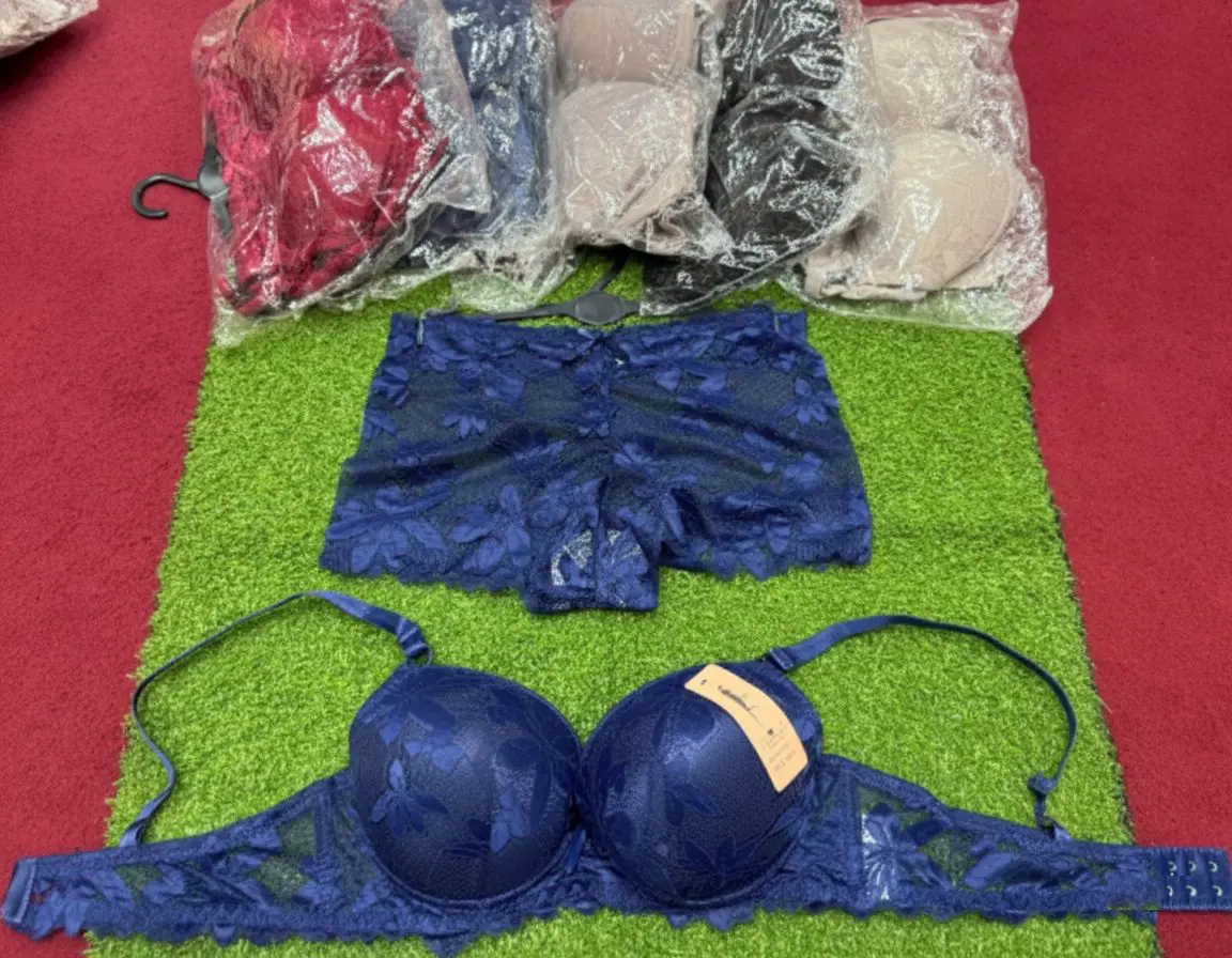 Women’s Floral Lace Bra Panty Set | Padded Imported Lingerie Set - Image 5