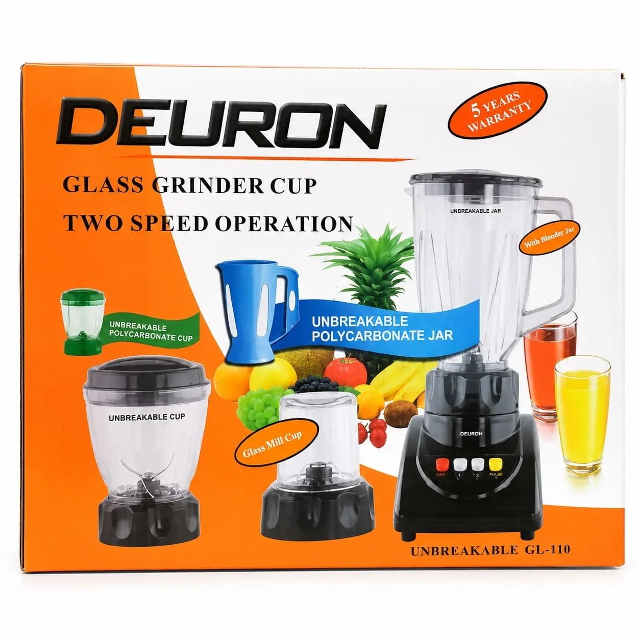 Deuron Electric Juicer Blender and Grinder with Powerful Motor