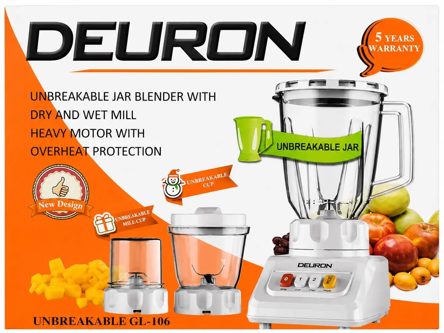 Deuron Unbreakable jar blender advertisement