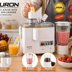 Modern 3-in-1 juicer and blender