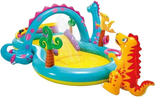 Intex Dino Land Play Center Kids Inflatable Pool 10.5ft with Slide - Image 3