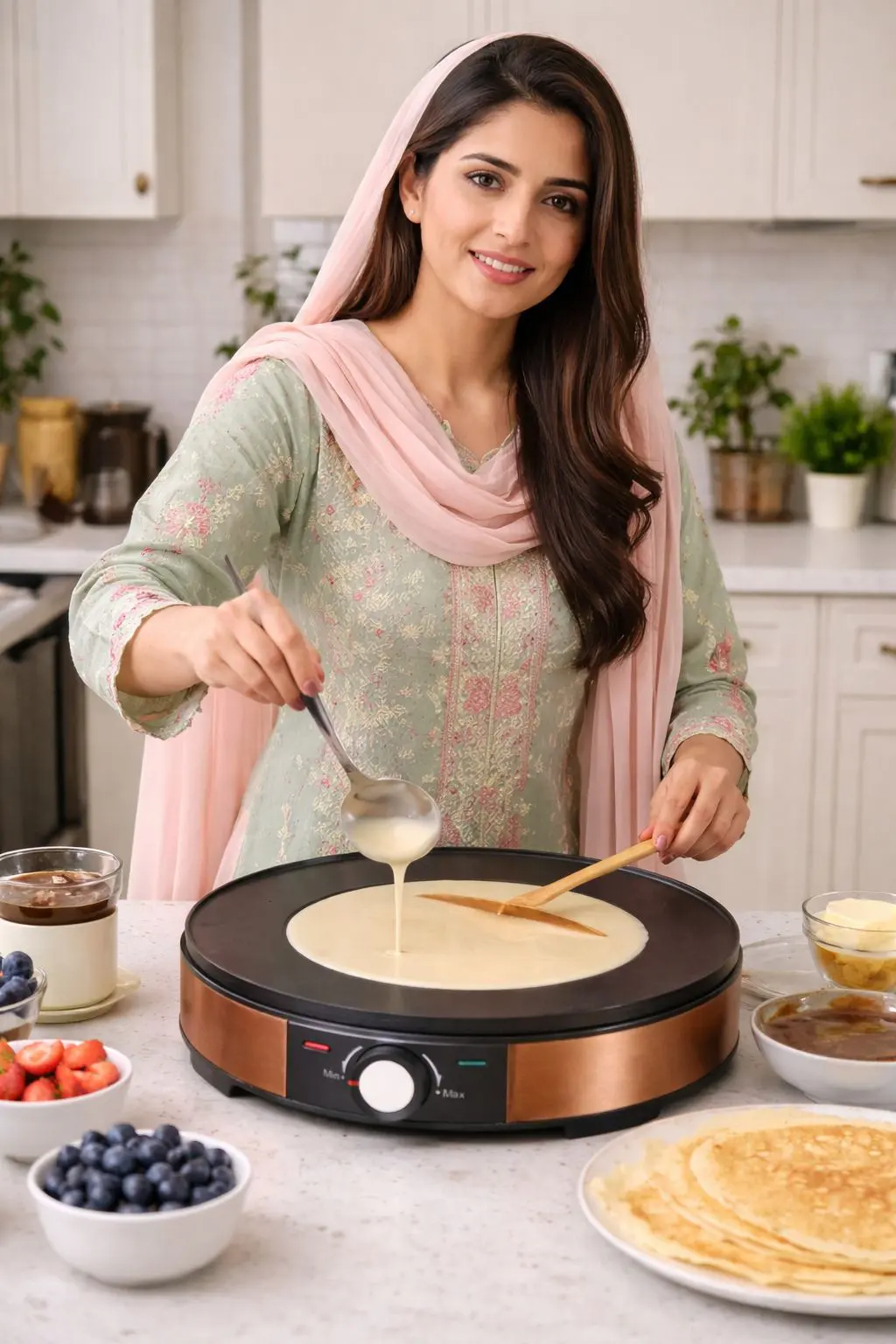 Electric Roti Maker Health Grill Multifunction Non-Stick Cooking Machine - Image 3