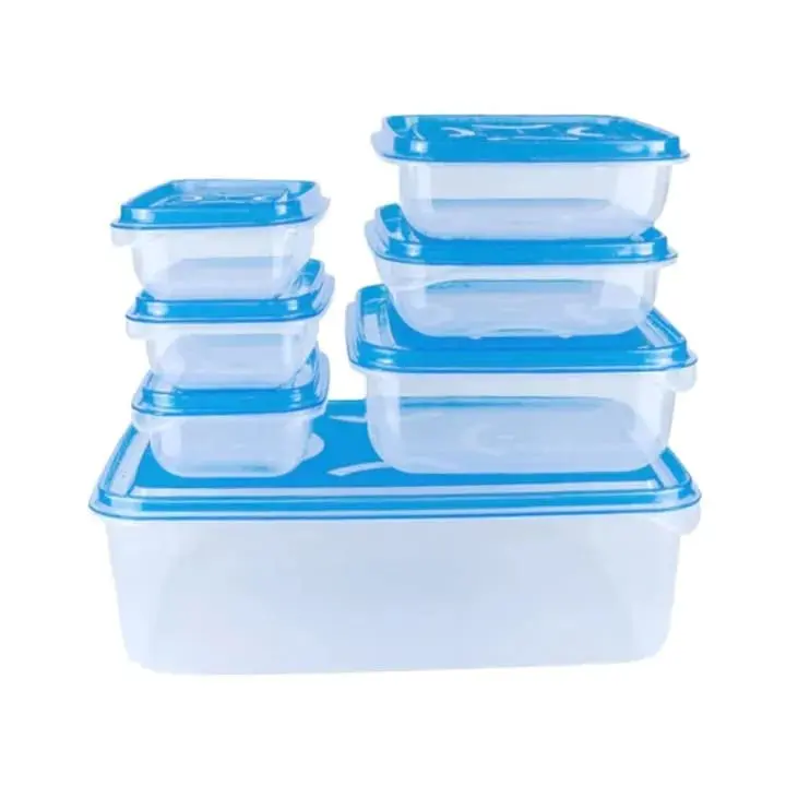 IKEA Style 7PC Stackable Thumb Lock Food Storage Containers Set