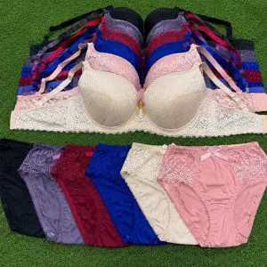Imported Floral Lace Bra Panty Set for Women