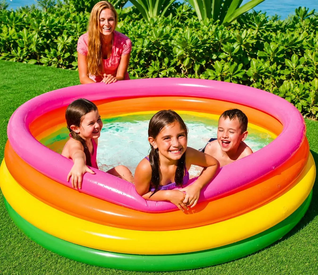 Intex Sunset Glow Pool for Kids 5.5 Feet Inflatable Swimming Pool