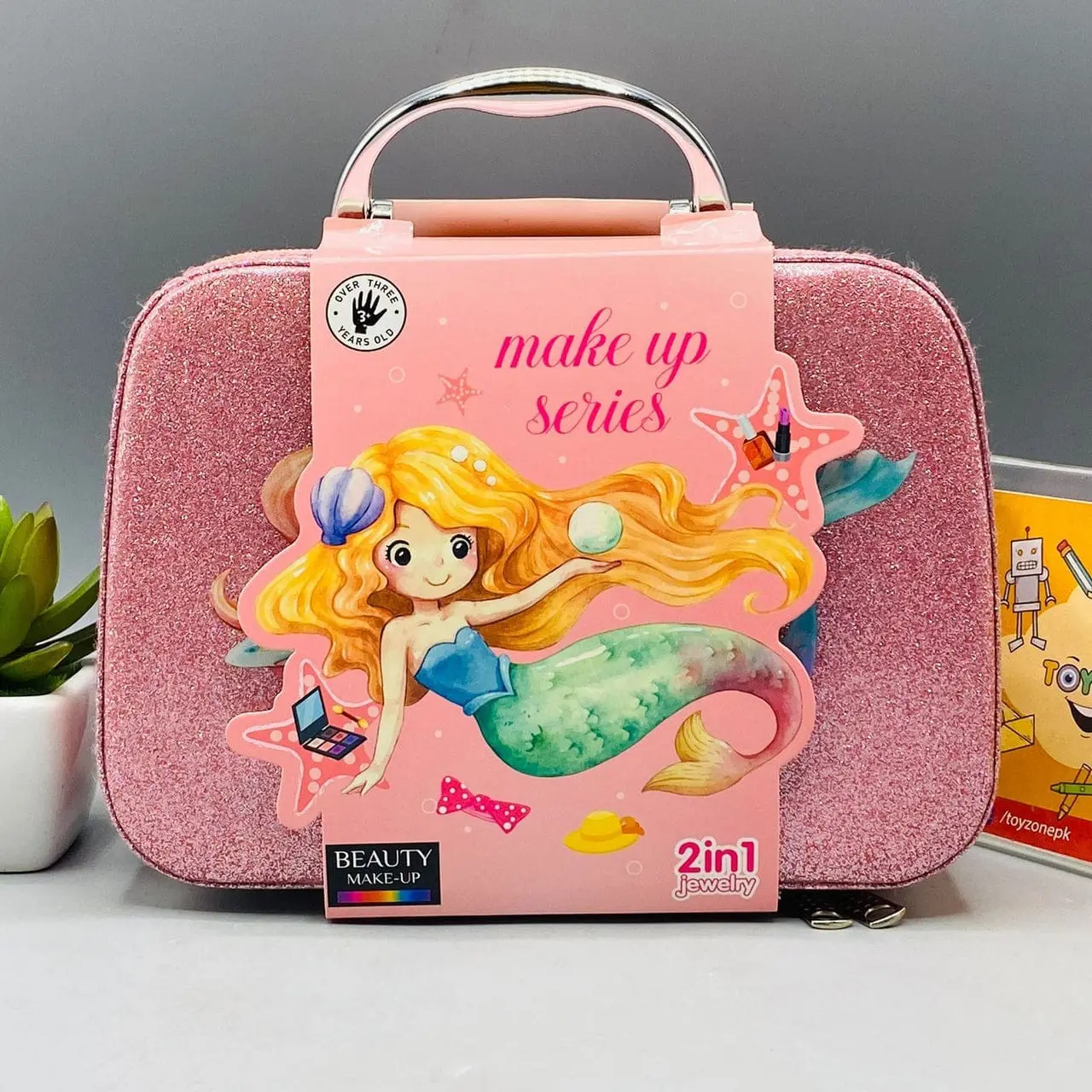 Portable Cosmetic Beauty Set for Girls with Lipstick Nail Polish and Brushes