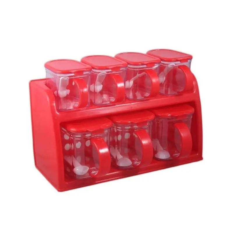 Premium Quality 2 Tier Spice Rack Set with 7 Storage Jars - Image 3