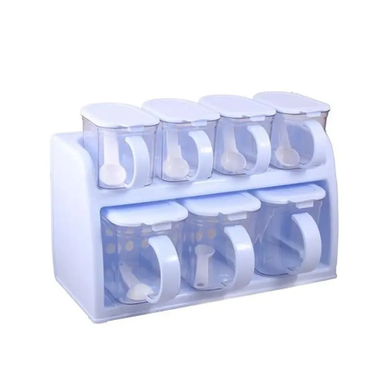 Premium Quality 2 Tier Spice Rack Set with 7 Storage Jars - Image 4