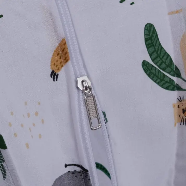 Printed Cotton Baby Mosquito Net with Pillow White Forest - Image 3