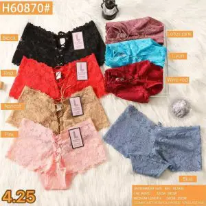 Women Lace Boyshort Panty – Soft Floral Lace Underwear