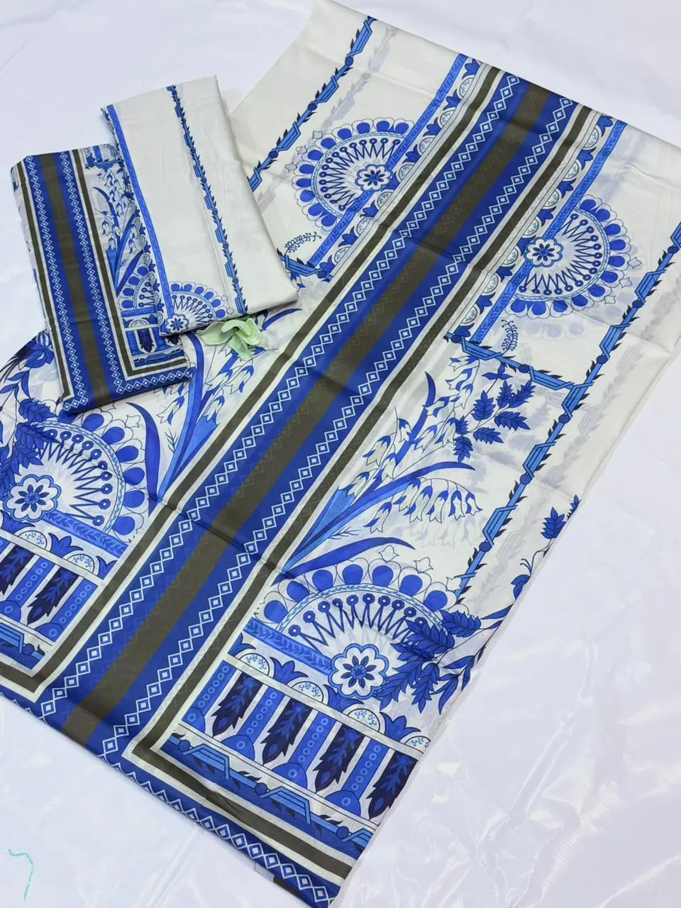2 Piece Blue Printed Lawn Suit for Women | Summer Casual Collection - Image 2