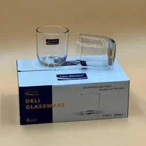 DELISOGA Fine Glass Set | 6 Pieces Premium Drinking Glasses