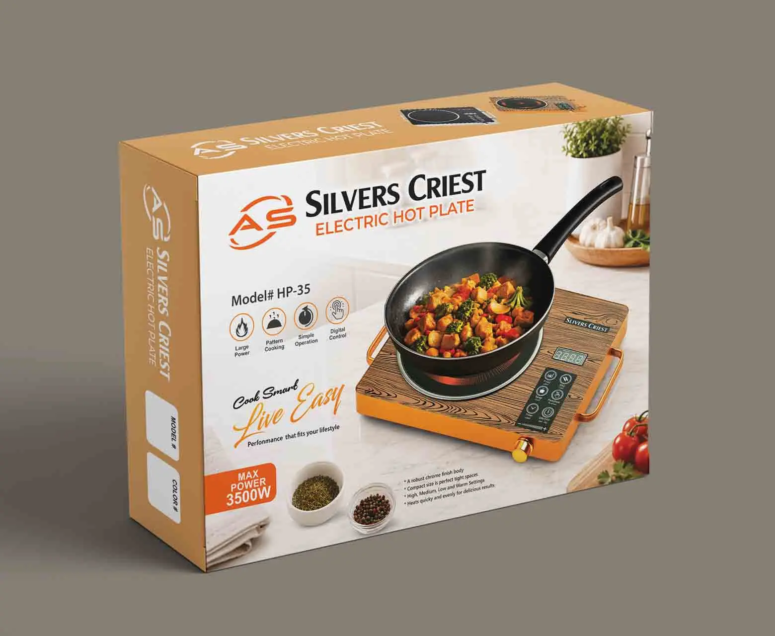 Silvers Criest Electric Hot Plate | Digital Cooking Stove