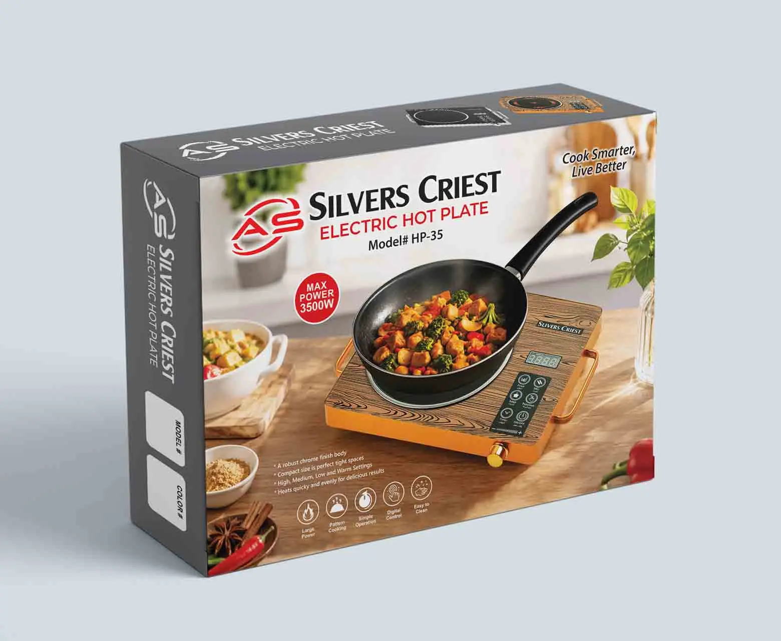 Silvers Criest Electric Hot Plate | Digital Cooking Stove - Image 2