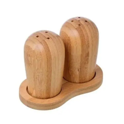 Premium Wooden Salt & Pepper Shakers Set