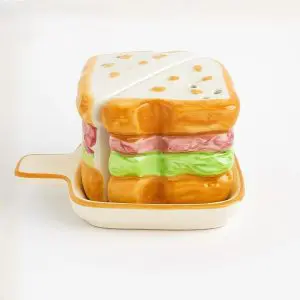 Sandwich Salt and Pepper Set with Tray