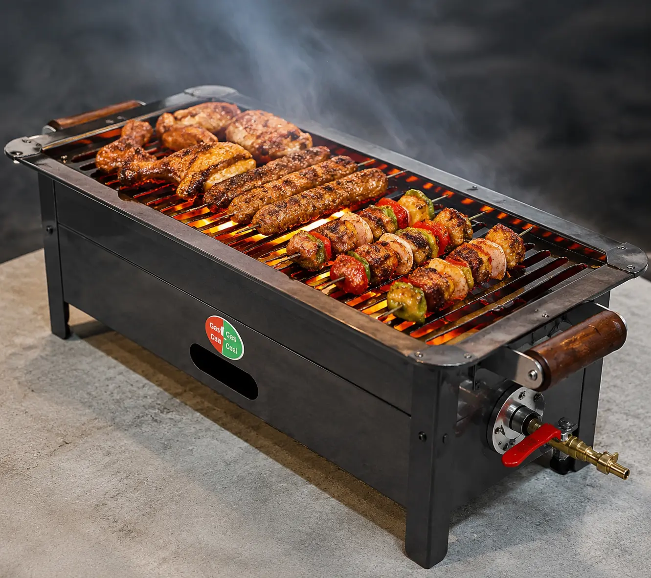Bar B Q Grill Angeethi Dual Function Gas and Coal - Image 2