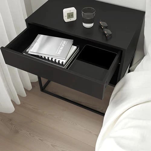 Black Metal Bed with Side Tables - Image 5