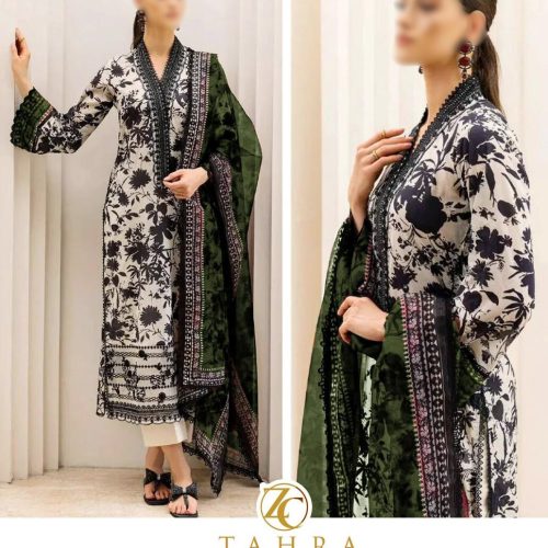 Baroque Unstitched Embroidered 3 Piece Lawn Suit