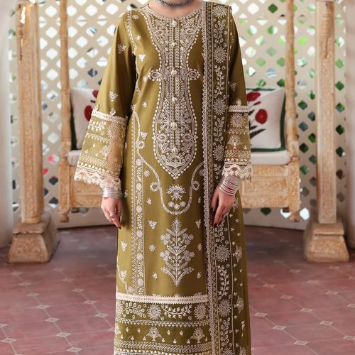 Qalamkar Unstitched Embroidered 3 Piece Lawn Suit