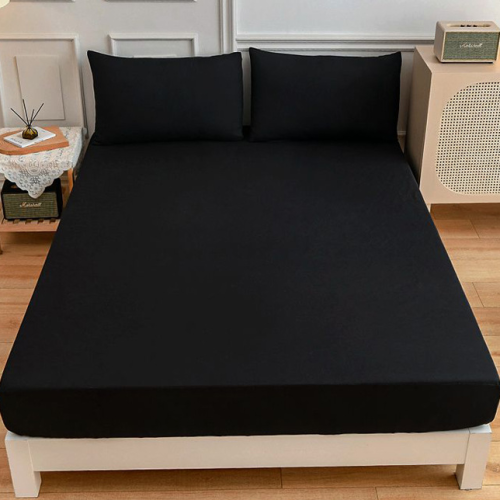 Waterproof Mattress Cover In Terry Cotton Black G-818