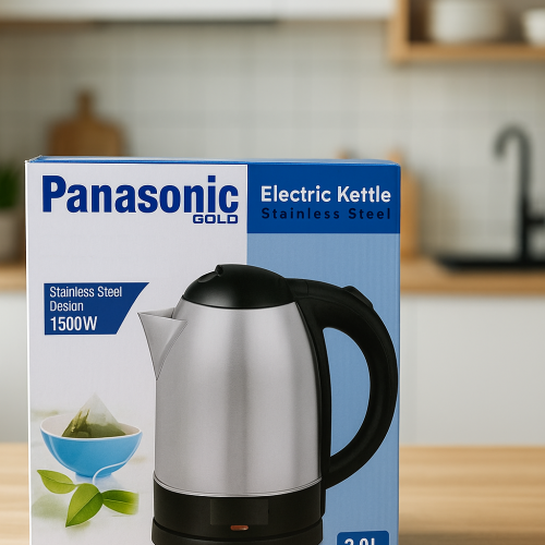 Panasonic Gold Electric Kettle 2.0L Stainless Steel PG-021 – 1500W Fast Boiling