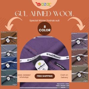 Gul Ahmed poshak Wool suit 8 colors Available at BazarPKR