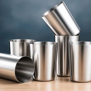 Stainless steel glass set of 6 pieces