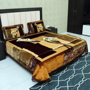 UNO 4 Pcs Bed Cover Set with 1 Ply Blanket – Made in U.A.E