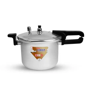 CHEF Soft Anodized Aluminum Pressure Cooker with Glass Lid