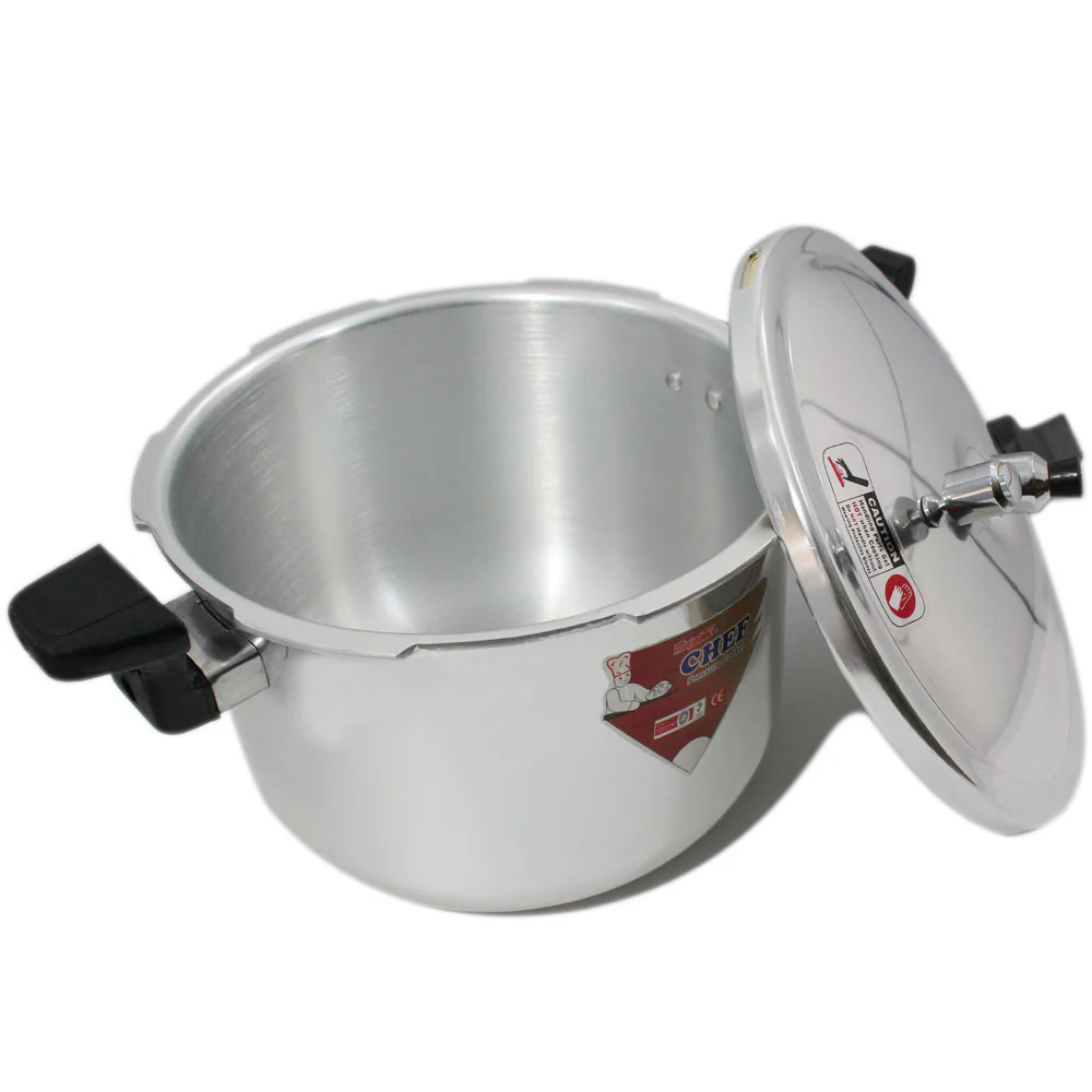 CHEF Soft Anodized Aluminum Pressure Cooker with Glass Lid - Image 2