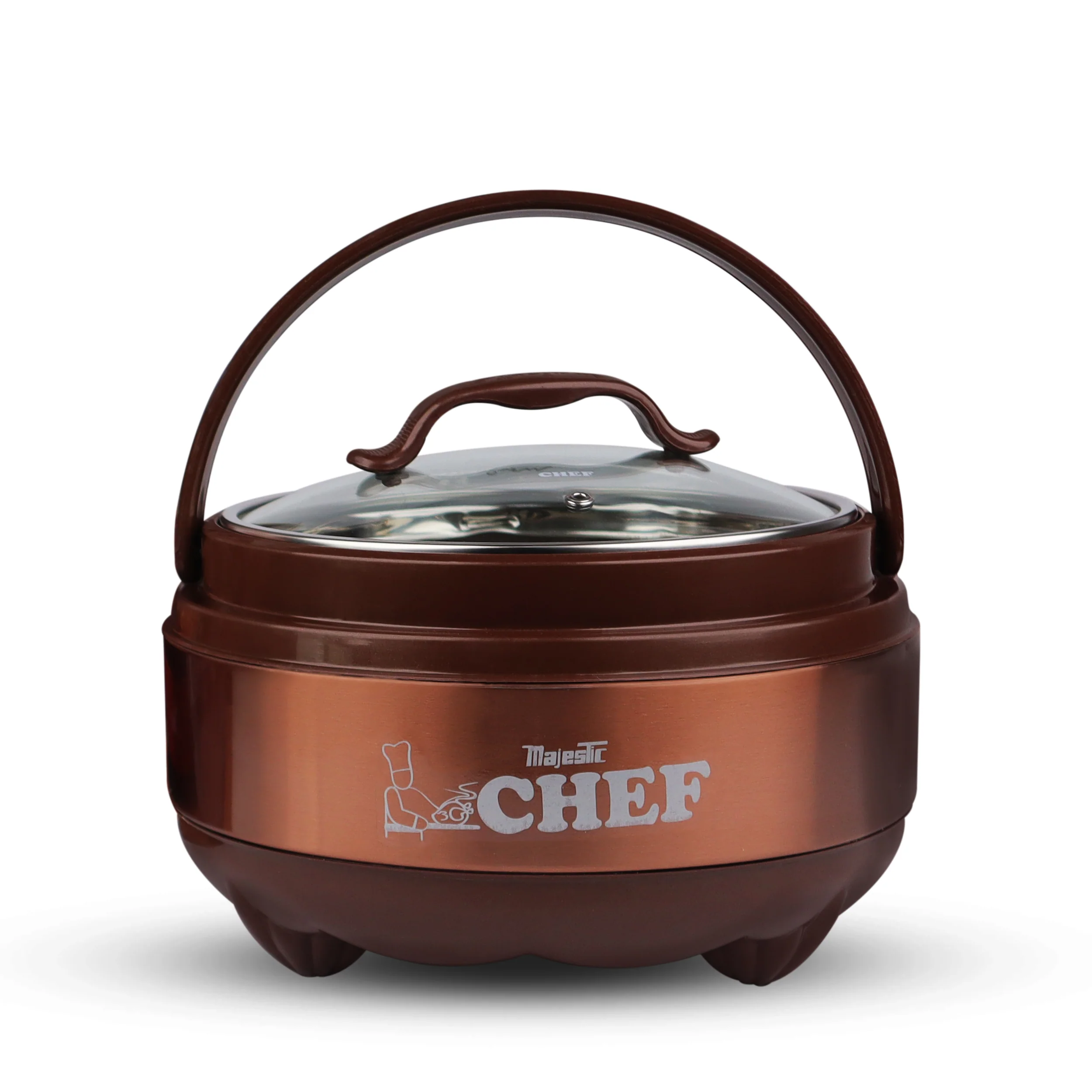 Majestic Chef Stainless Steel Clarion Hot Pot with Glass Lid