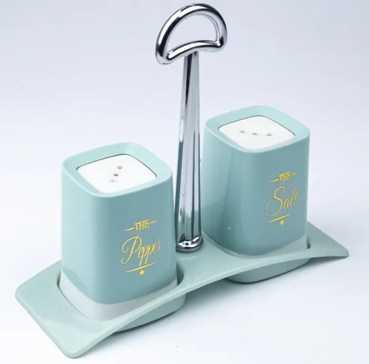 Discover BREAKFAST Salt & Pepper Set with Holder